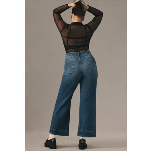 Anthropologie Blue Cropped Ankle Jeans - Picture 10 of 11